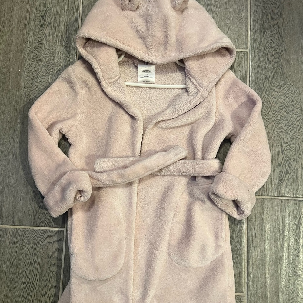 Cozy Hooded Fleece Robe with Ears